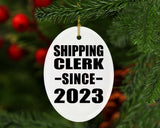 Shipping Clerk Since 2023 - Oval Ornament
