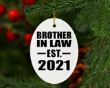 Brother In Law Established EST. 2021 - Oval Ornament