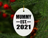 Mummy Established EST. 2021 - Oval Ornament