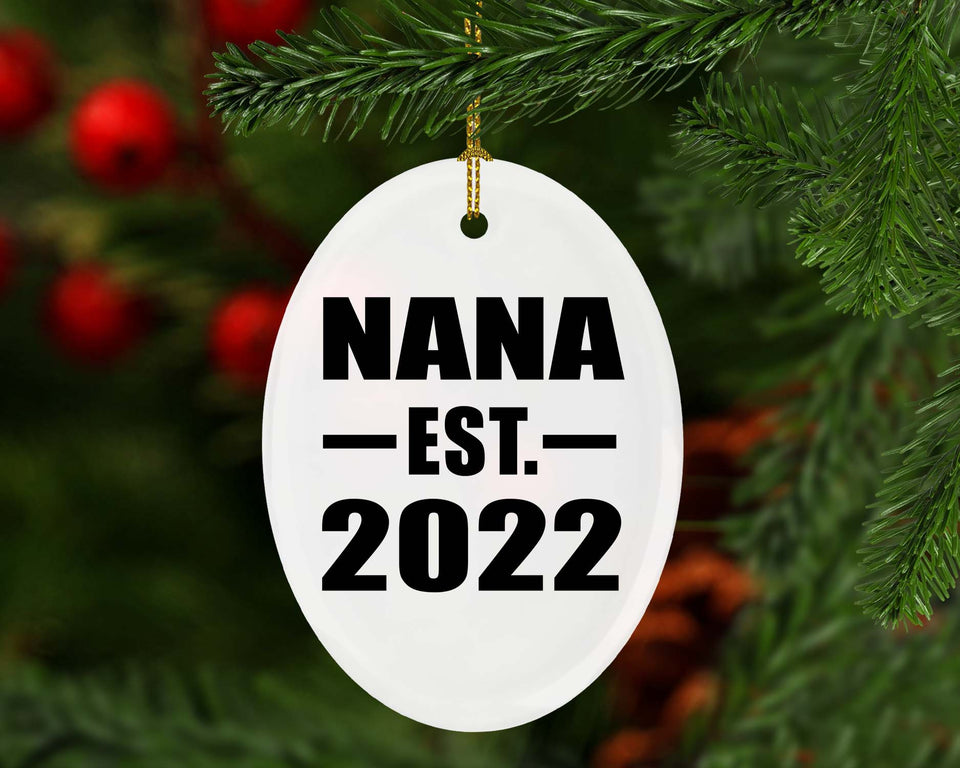 Nana Established EST. 2022 - Oval Ornament
