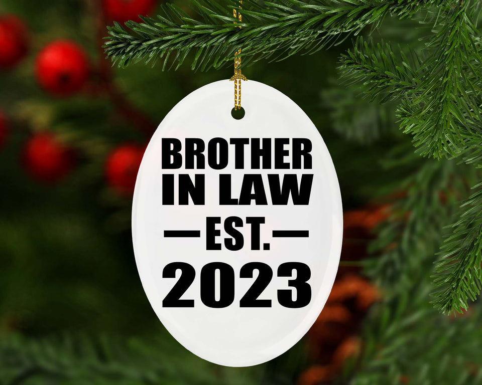 Brother In Law Established EST. 2023 - Oval Ornament