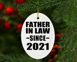 Father In Law Since 2021 - Oval Ornament