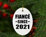 Fiance Since 2021 - Oval Ornament
