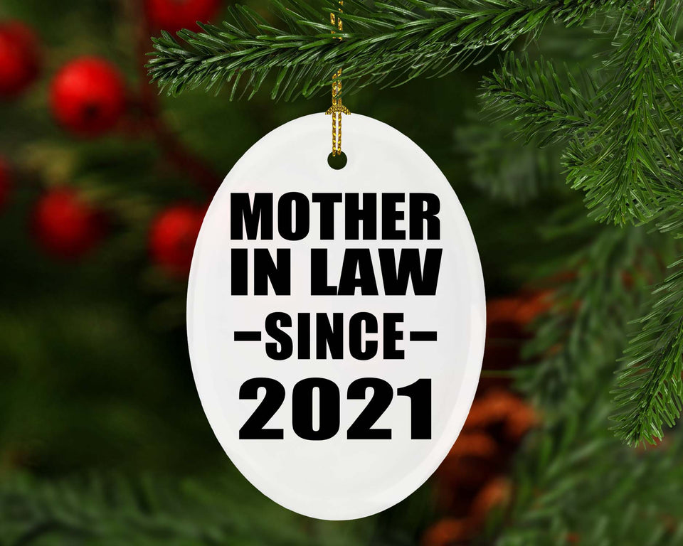 Mother In Law Since 2021 - Oval Ornament