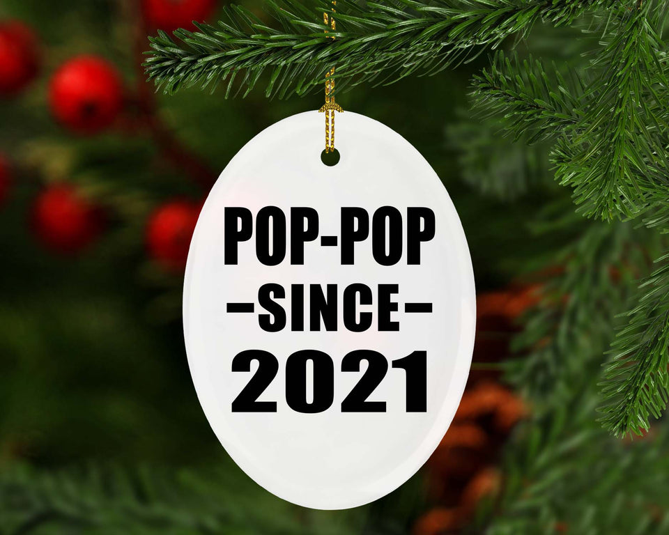 Pop-Pop Since 2021 - Oval Ornament