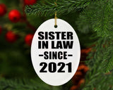 Sister In Law Since 2021 - Oval Ornament
