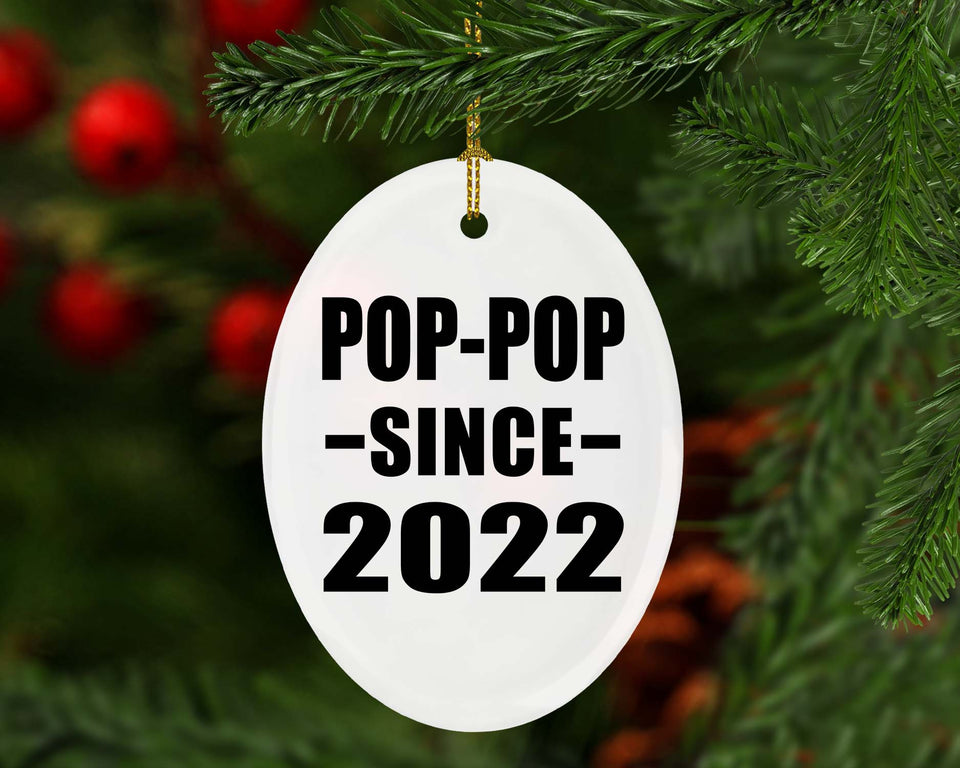 Pop-Pop Since 2022 - Oval Ornament