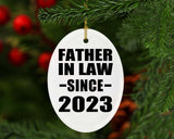 Father In Law Since 2023 - Oval Ornament