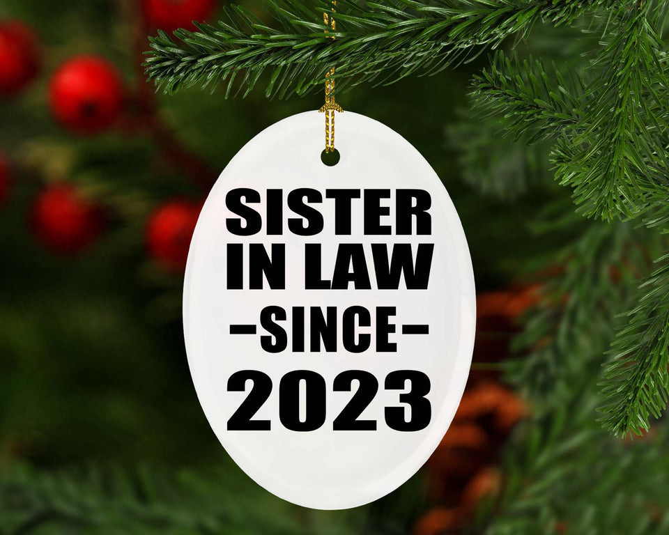 Sister In Law Since 2023 - Oval Ornament