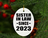 Sister In Law Since 2023 - Oval Ornament