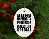 Being University Professor Makes Life Special - Oval Ornament
