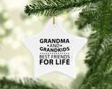 Grandma and Grandkids, Best Friends For Life - Star Ornament