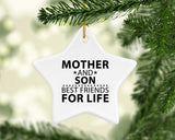 Mother and Son, Best Friends For Life - Star Ornament