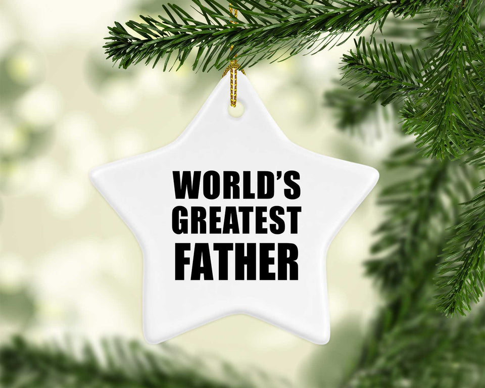 World's Greatest Father - Star Ornament