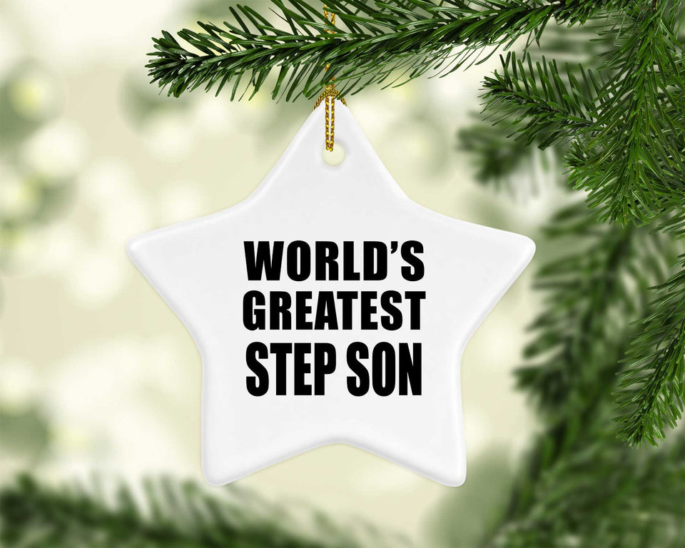 World's Greatest Step Son - Star Ornament
