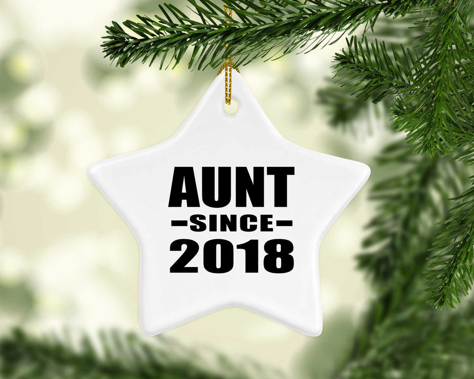 Aunt Since 2018 - Star Ornament