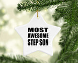 Most Awesome Step Son - Star Ornament