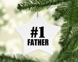Number One #1 Father - Star Ornament