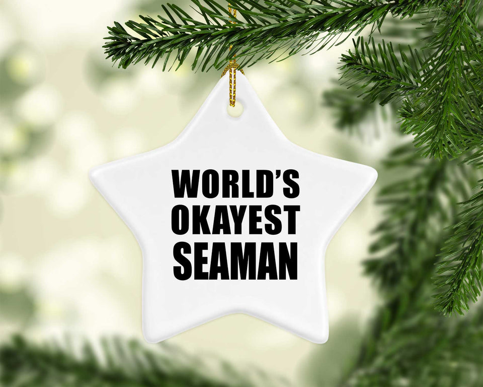 World's Okayest Seaman - Star Ornament