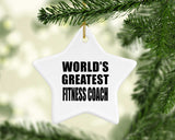 World's Greatest Fitness Coach - Star Ornament