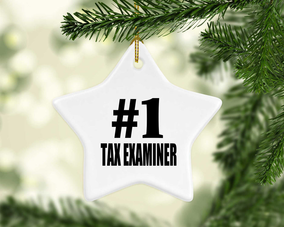 Number One #1 Tax Examiner - Star Ornament