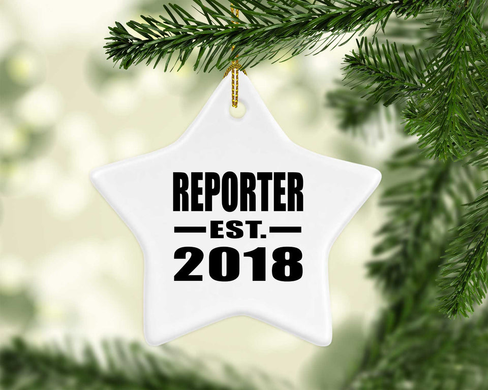 Reporter Established EST. 2018 - Star Ornament