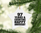 Happy 97th Anniversary 97 Years & Counting - Star Ornament