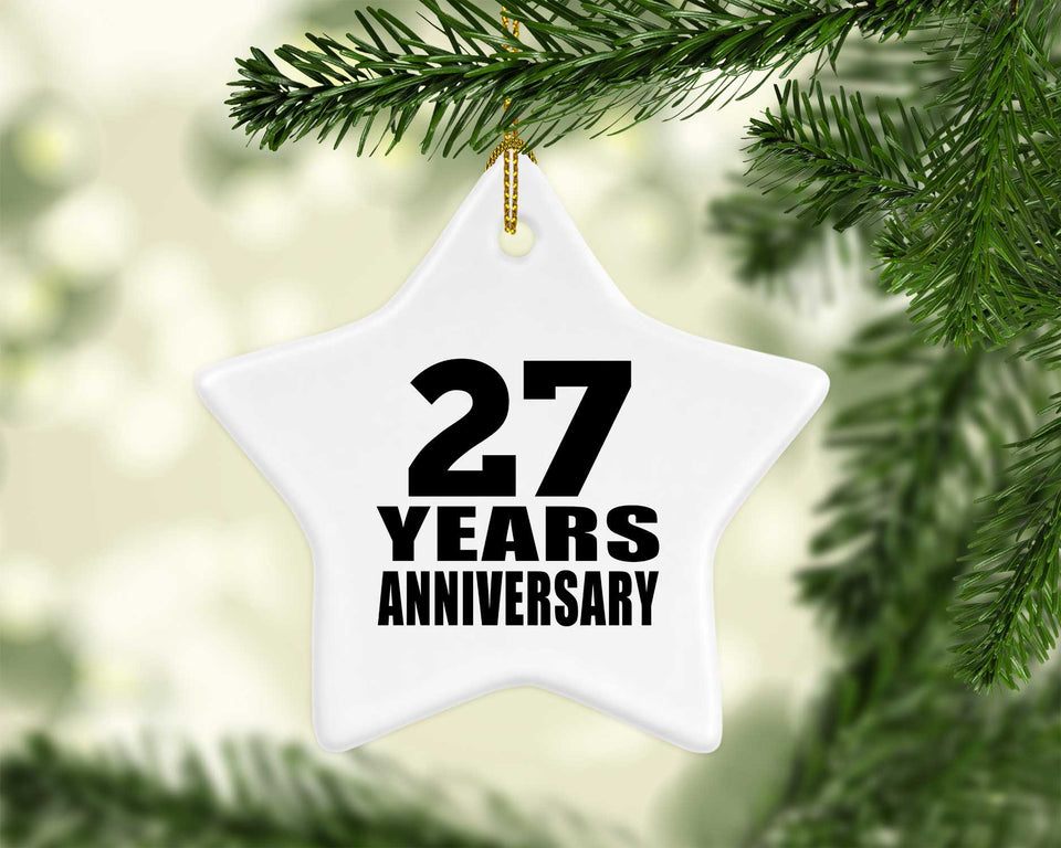 27th Anniversary 27 Years - Star Ornament