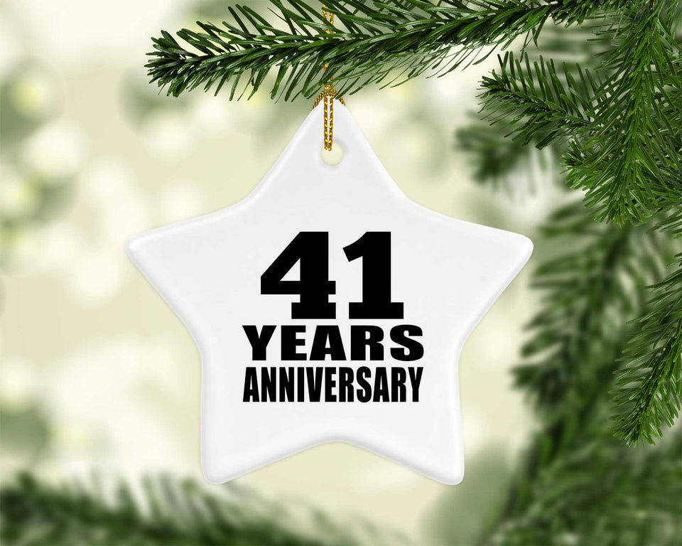41st Anniversary 41 Years - Star Ornament