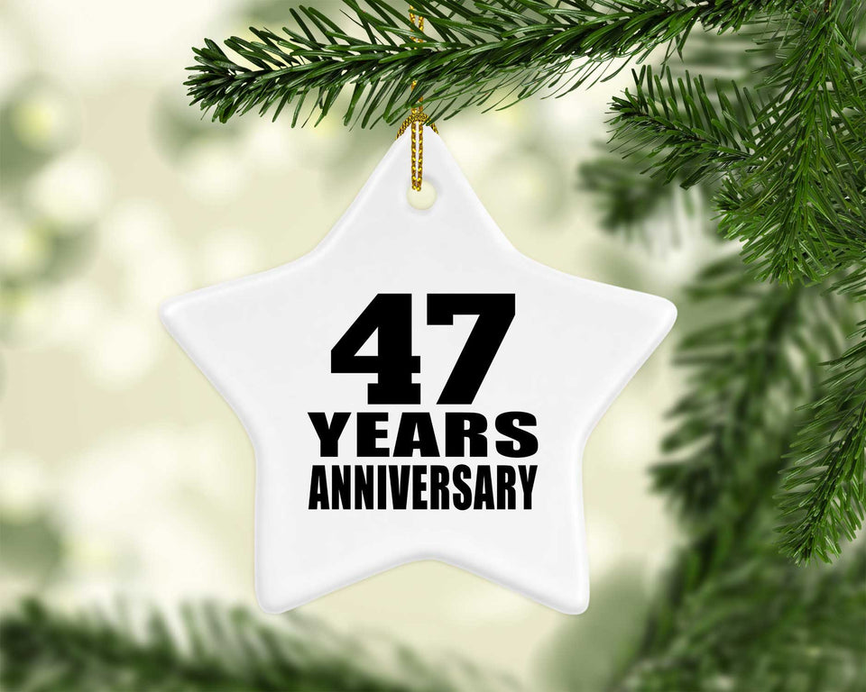 47th Anniversary 47 Years - Star Ornament