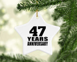 47th Anniversary 47 Years - Star Ornament