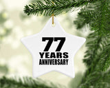 77th Anniversary 77 Years - Star Ornament