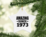 51st Birthday Amazing Since 1973 - Star Ornament