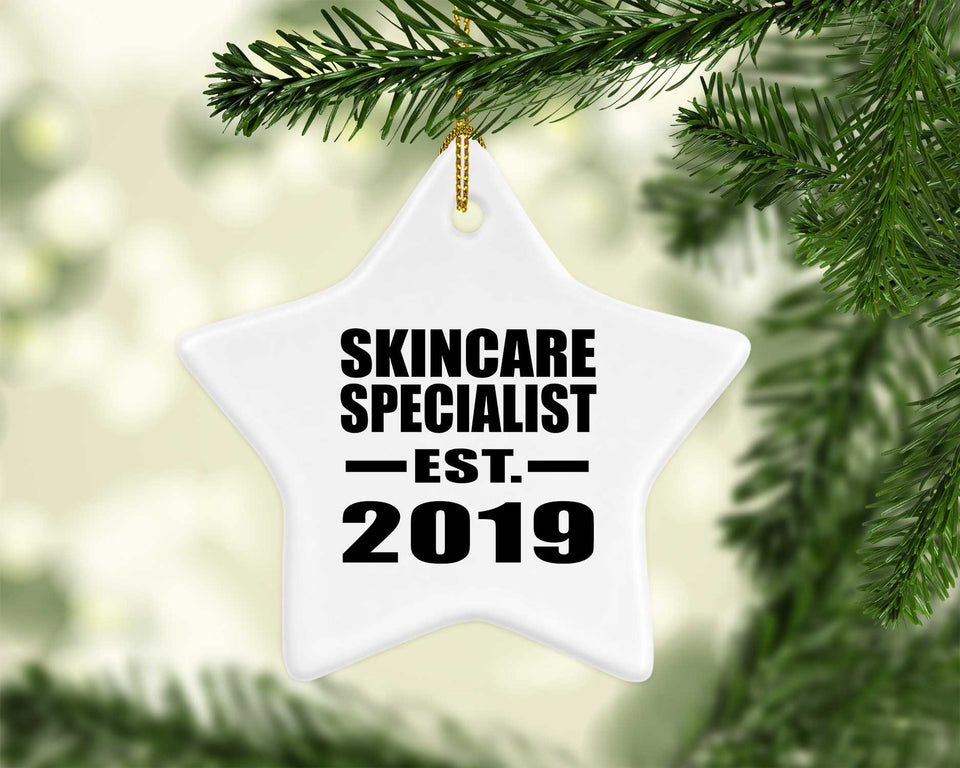 Skincare Specialist Established EST. 2019 - Star Ornament