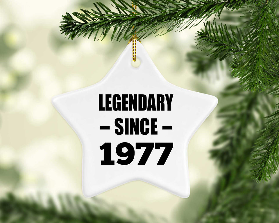 47th Birthday Legendary Since 1977 - Star Ornament