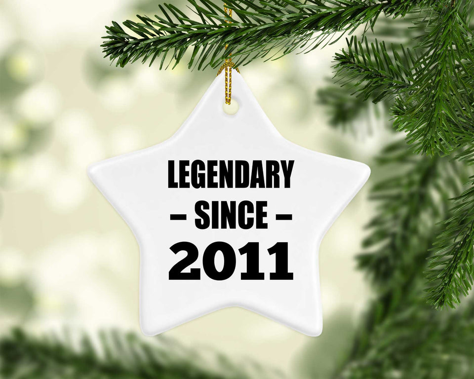 13th Birthday Legendary Since 2011 - Star Ornament