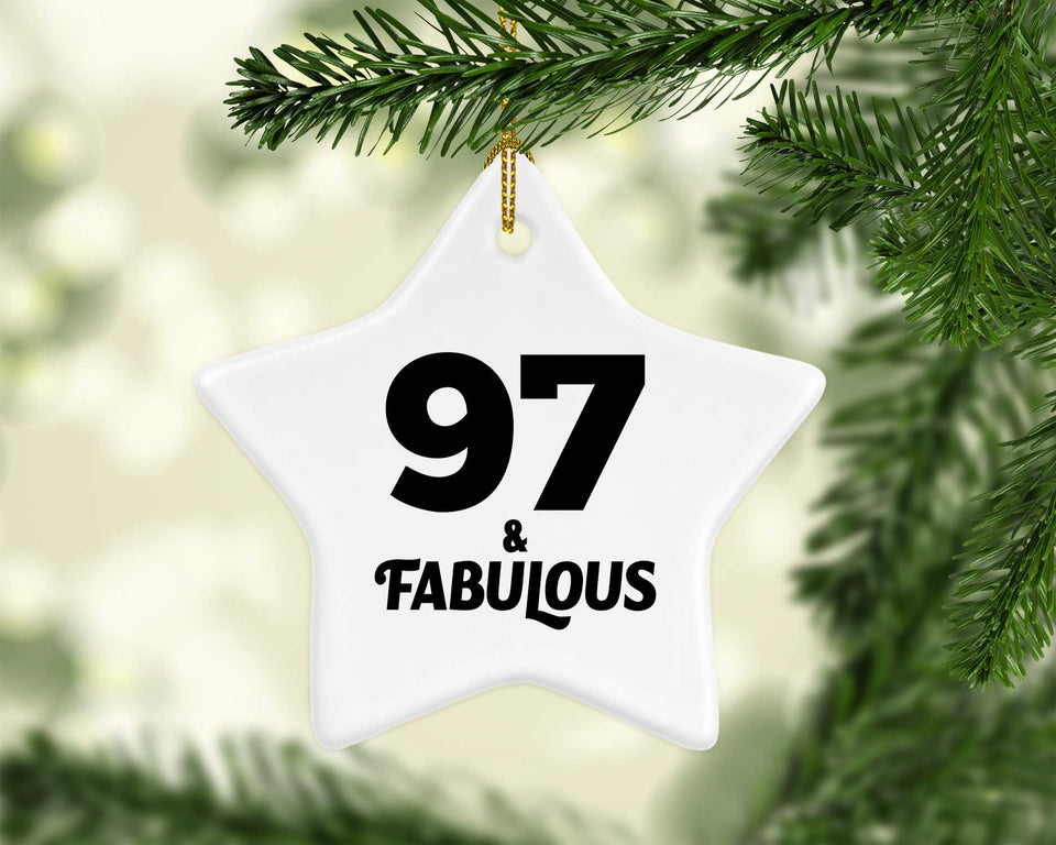 97th Birthday 97 & Fabulous - Star Ornament