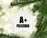 A+ Policeman - Star Ornament