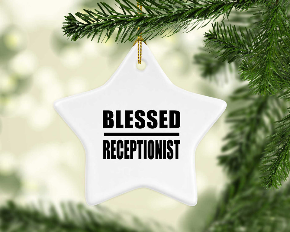 Blessed Receptionist - Star Ornament