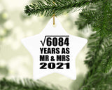 78th Anniversary Square Root of 6084 Years As Mr & Mrs 2021 - Star Ornament