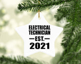 Electrical Technician Established EST. 2021 - Star Ornament