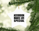 Accordion Makes Life Special - Star Ornament