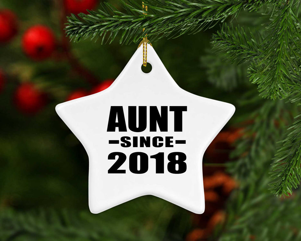 Aunt Since 2018 - Star Ornament