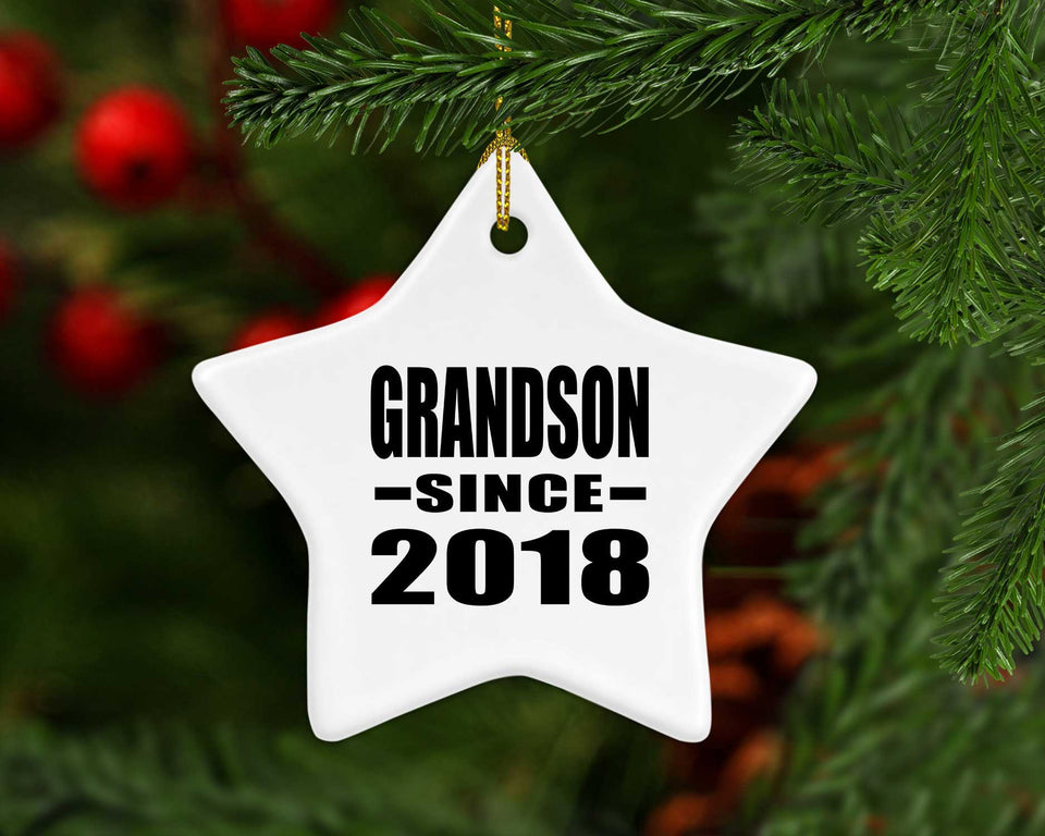 Grandson Since 2018 - Star Ornament