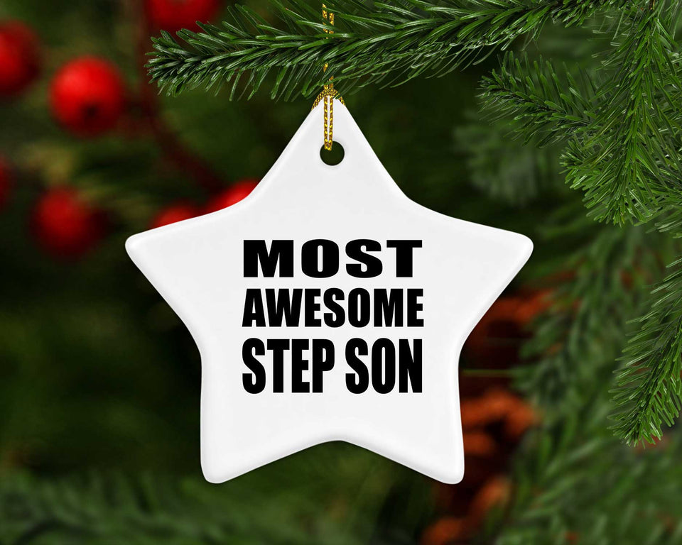 Most Awesome Step Son - Star Ornament