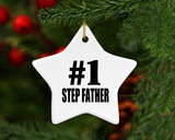 Number One #1 Step Father - Star Ornament