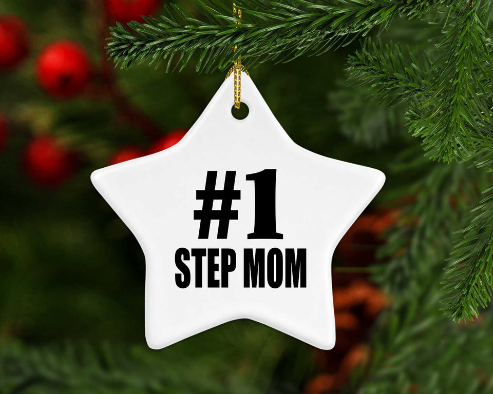 Number One #1 Step Mom - Star Ornament