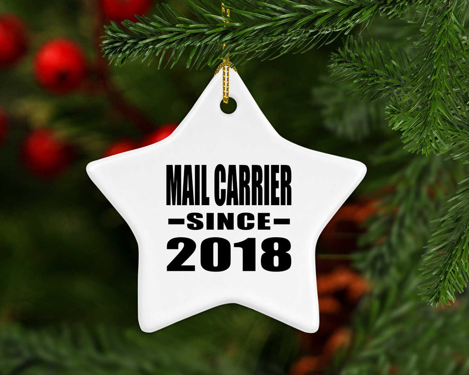 Mail Carrier Since 2018 - Star Ornament