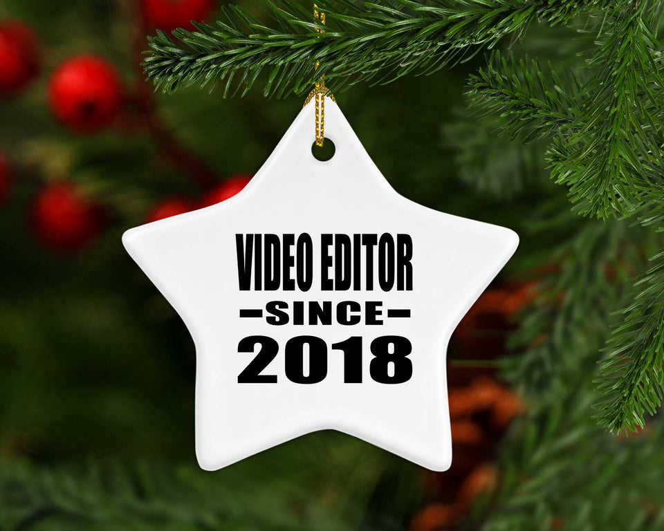 Video Editor Since 2018 - Star Ornament