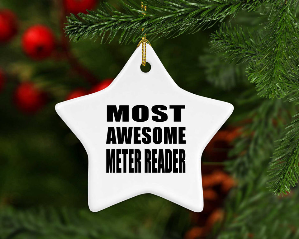 Most Awesome Meter Reader - Star Ornament